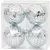 Gömbök MagicHome Karácsony, 4 db, karácsonyfára, diszkógömbök, 8 cm