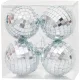 Gömbök MagicHome Karácsony, 4 db, karácsonyfára, diszkógömbök, 8 cm