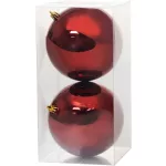 Gömbök MagicHome Karácsony, 2 db, bordó, karácsonyfára, 12 cm