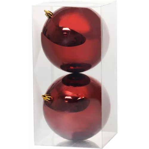 Gömbök MagicHome Karácsony, 2 db, bordó, karácsonyfára, 12 cm