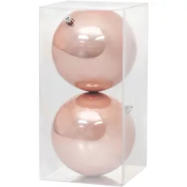   Gömbök MagicHome Karácsony, 2 db, rózsaszín, karácsonyfára, 12 cm