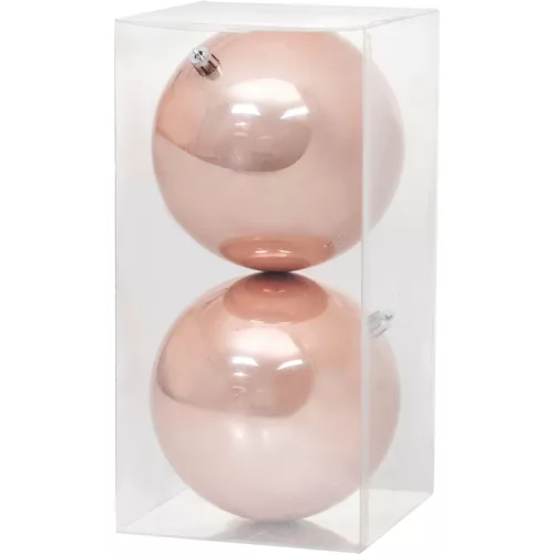 Gömbök MagicHome Karácsony, 2 db, rózsaszín, karácsonyfára, 12 cm