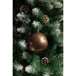 Gömbök MagicHome Karácsony, 2 db, barna, karácsonyfára, 12 cm