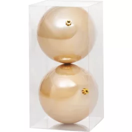   Gömbök MagicHome Karácsony, 2 db, arany, karácsonyfára, 12 cm