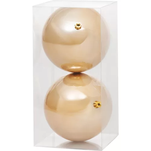 Gömbök MagicHome Karácsony, 2 db, arany, karácsonyfára, 12 cm