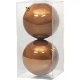   Gömbök MagicHome Karácsony, 2 db, bronz, karácsonyfára, 12 cm