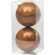 Gömbök MagicHome Karácsony, 2 db, bronz, karácsonyfára, 12 cm