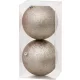 Gömbök MagicHome Karácsony, 2 db, bézs, karácsonyfára, 12 cm