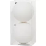 Gömbök MagicHome Karácsony, 2 db, fehér, karácsonyfára, 12 cm