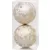 Gömbök MagicHome Karácsony, 2 db, bézs, karácsonyfára, 12 cm
