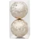 Gömbök MagicHome Karácsony, 2 db, bézs, karácsonyfára, 12 cm
