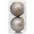 Gömbök MagicHome Karácsony, 2 db, taupe, karácsonyfára, 12 cm