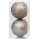 Gömbök MagicHome Karácsony, 2 db, taupe, karácsonyfára, 12 cm