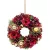 Koszorú MagicHome Karácsony, akasztós, piros, 30x30x8 cm