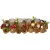 Ikebana MagicHome Karácsony, karácsonyi, természetes, adventi, arany poharakkal, 15x44x9 cm
