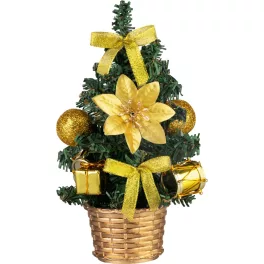 Dekoráció MagicHome Karácsony, fenyőfa, dobbal, 21 cm