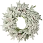 Koszorú MagicHome Karácsony Frosty, havas, 3D+2D, 50 cm