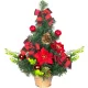 Karácsonyfa MagicHome, díszített, piros, 41 cm