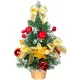 Fa MagicHome Karácsony, díszített, arany-piros, 30 cm