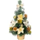 Karácsonyfa MagicHome, díszített, arany, 40 cm