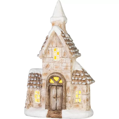 Dekoráció MagicHome Karácsony, házikó, LED, 14.5x28x46 cm