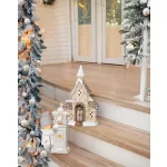 Dekoráció MagicHome Karácsony, házikó, LED, 14.5x28x46 cm