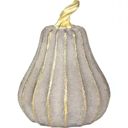   Dekoráció MagicHome Természet, tök, polirezin, szürke, 12,2x12,2x16,2 cm