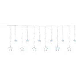  Fényfüggöny, MagicHome Vianoce, csillagokkal, 138 db LED, hidegfehér, 220 × 60/90 cm, 230 V, 8 funkciós