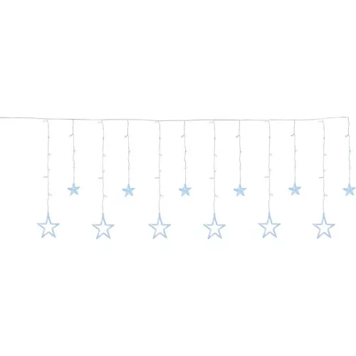 Fényfüggöny, MagicHome Vianoce, csillagokkal, 138 db LED, hidegfehér, 220 × 60/90 cm, 230 V, 8 funkciós