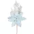 Ág MagicHome Karácsony, mikulásvirág virággal, kék/ezüst, 27 cm