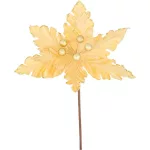 Virág MagicHome, Karácsonyi Mikulásvirág, arany, 30 cm, virágméret: 20,5 cm
