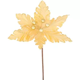   Virág MagicHome, Karácsonyi Mikulásvirág, arany, 30 cm, virágméret: 20,5 cm