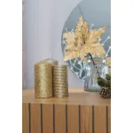 Virág MagicHome, Karácsonyi Mikulásvirág, arany, 30 cm, virágméret: 20,5 cm