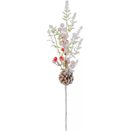 Ág MagicHome Karácsony, havas, 46 cm