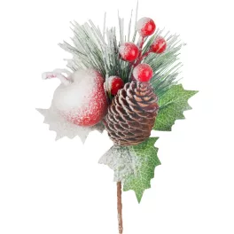 Ág MagicHome Karácsony, havas, 17 cm
