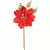 Ág MagicHome Karácsony, mikulásvirág virággal, piros, 16 cm