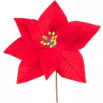 Virág MagicHome, Karácsonyi Mikulásvirág, piros, 21 cm, virágméret: 16,5 cm