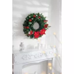 Virág MagicHome, Karácsonyi Mikulásvirág, piros, 21 cm, virágméret: 16,5 cm