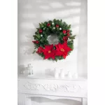 Virág MagicHome, Karácsonyi Mikulásvirág, piros, 24 cm, virágméret: 24 cm