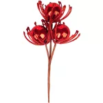 Ág MagicHome Karácsony, gömbökkel, piros, 22 cm