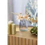 Ág MagicHome Karácsony, mikulásvirág virággal, arany, 24 cm