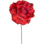 Virág MagicHome, Karácsonyi rózsa, piros, 17 cm, virágméret: 9 cm