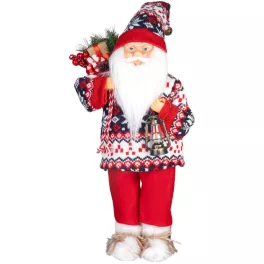   MagicHome karácsonyi dekoráció,  Mikulás, pulóverrel, 45 cm
