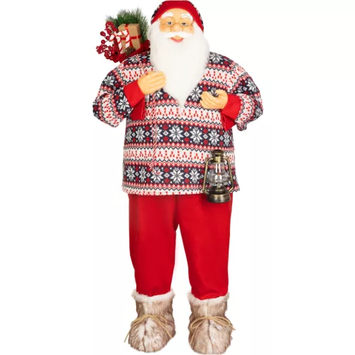 MagicHome karácsonyi dekoráció,  Mikulás, pulóverrel, 120 cm