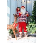 MagicHome karácsonyi dekoráció,  Mikulás, pulóverrel, 120 cm