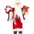 MagicHome karácsonyi dekoráció, Mikulás ajándékokkal, piros, 45 cm