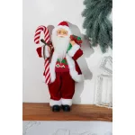 MagicHome karácsonyi dekoráció, Mikulás ajándékokkal, piros, 45 cm