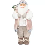 MagicHome karácsonyi dekoráció, Mikulás ajándékokkal, fehér, 46 cm