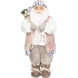   MagicHome karácsonyi dekoráció, Mikulás ajándékokkal, fehér, 46 cm