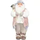 MagicHome karácsonyi dekoráció, Mikulás ajándékokkal, fehér, 46 cm